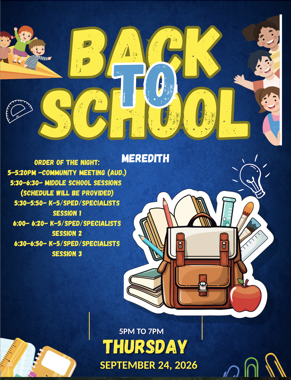 Back to School Night 2026